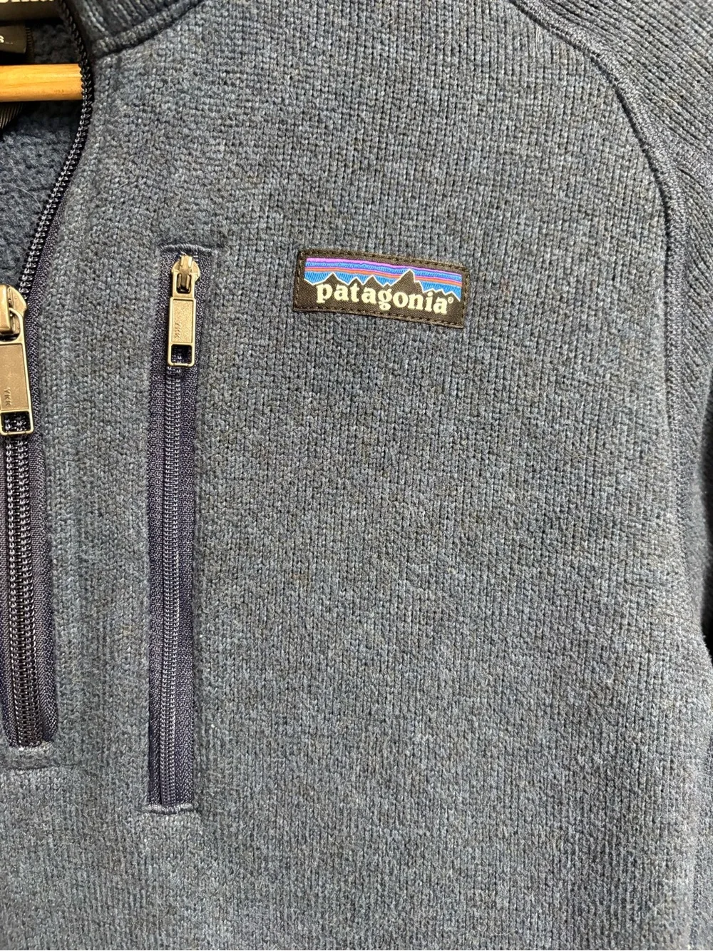 Patagonia Men's Quarter-Zip Fleece Pullover - Dark Blue